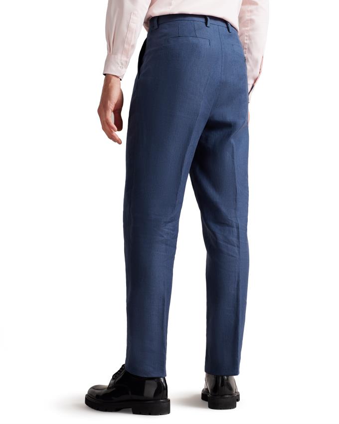 Pantalon Ted Baker Slim Fit Linen Bleu Marine Homme | CMF-27565119